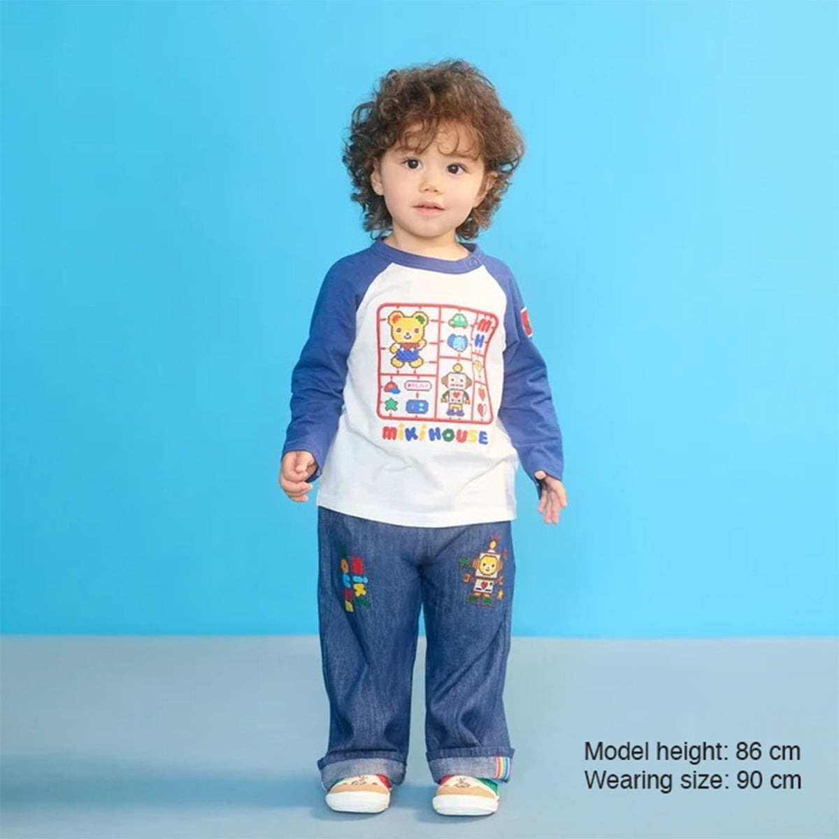 Robot Pucchi Retro Game Denim Trousers