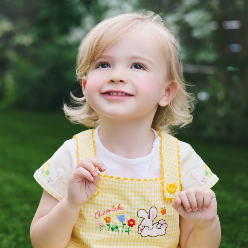 Chieco Saku Lucky Clover Gingham Jumper Skirt