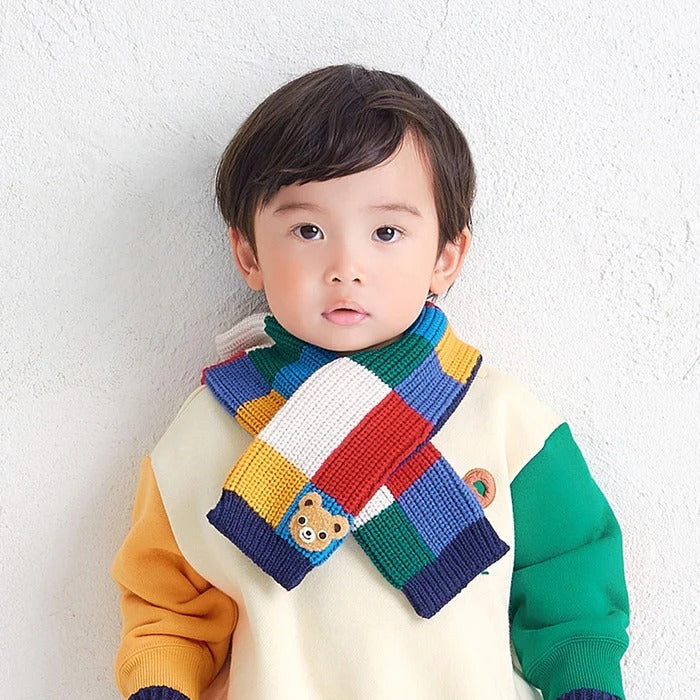 Pucchi Colour-Block Knit Scarf