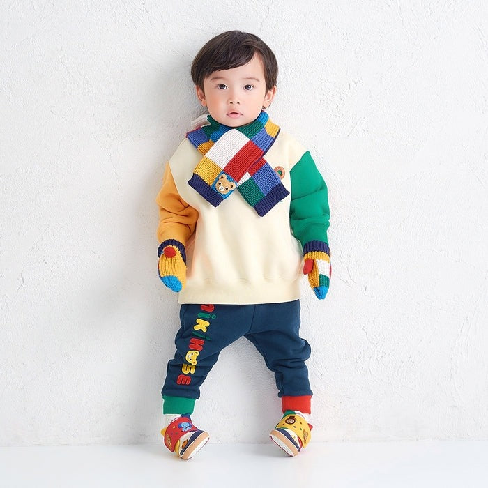 Pucchi Colour-Block Knit Scarf