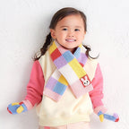 Usako Colour-Block Knit Mittens