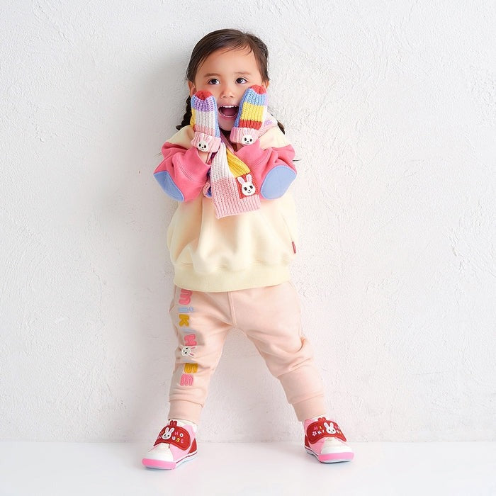 Usako Colour-Block Knit Mittens
