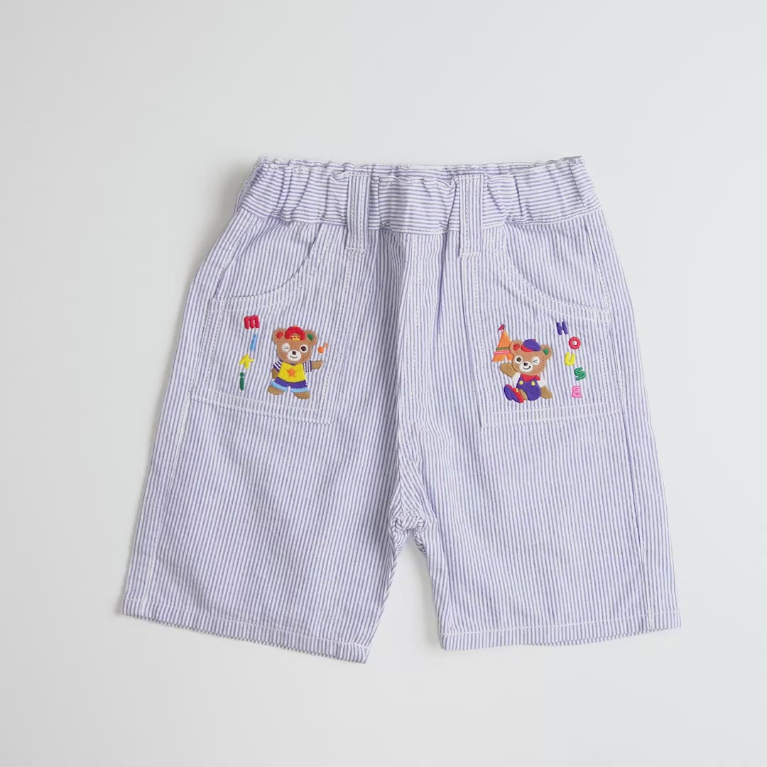 Classic Bear Vehicles Collection Embroidered 6-Length Pants