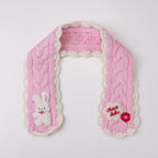 Chieco Saku Season Colour Grey Cable-Knit Scarf