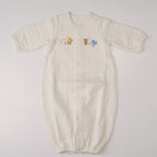 Animal Embroidered Knit-Quilt 2-Way Coverall