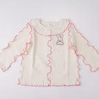 CHIECO SAKU Frill-Collar Long-Sleeve T-Shirt