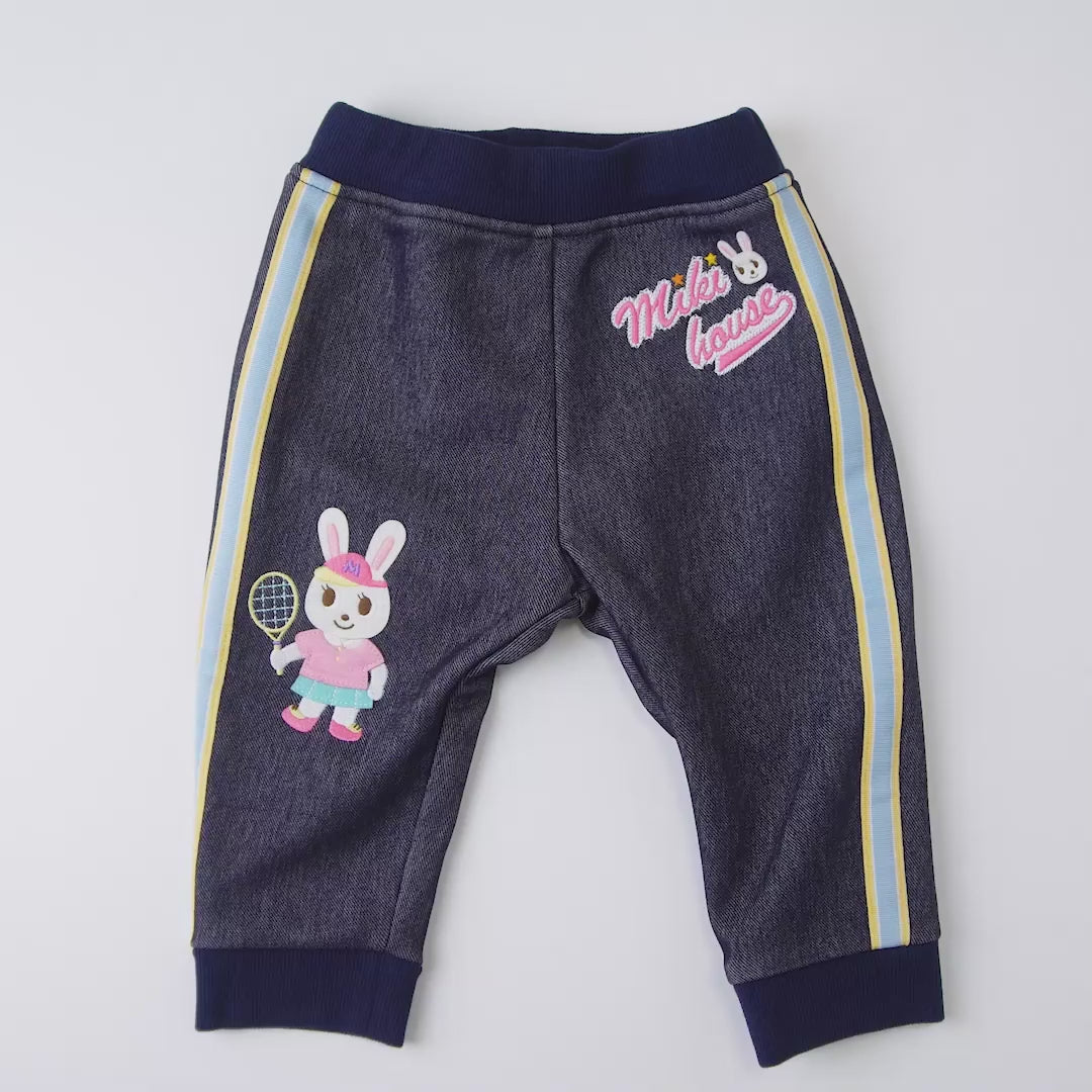 Sports Motif Brushed Stretch Trousers
