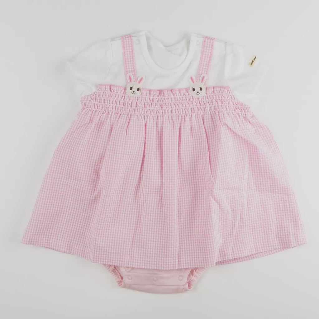 Usako Gingham Check Layered Shortall