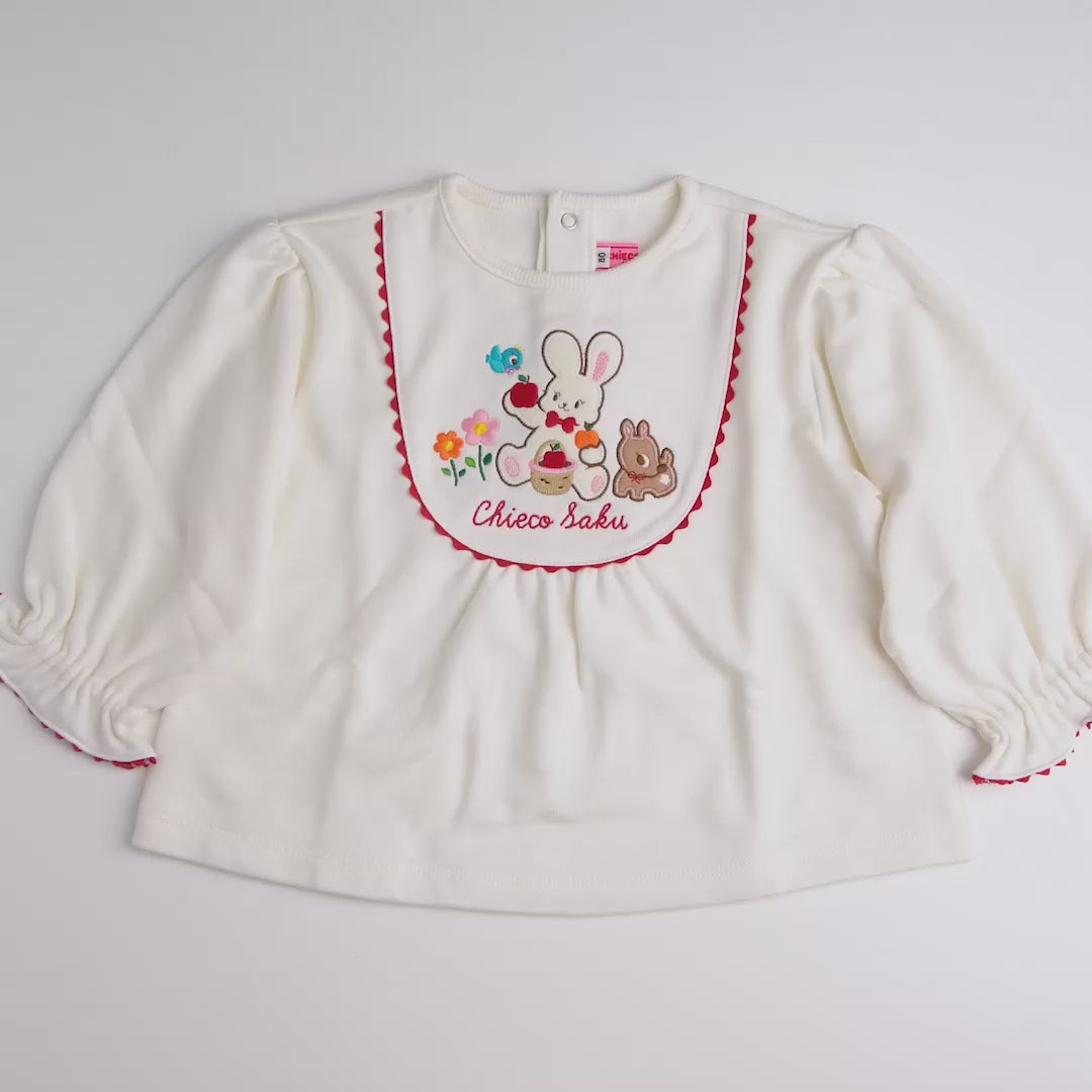 Chieco Saku Red Collection Embroidered Sweatshirt