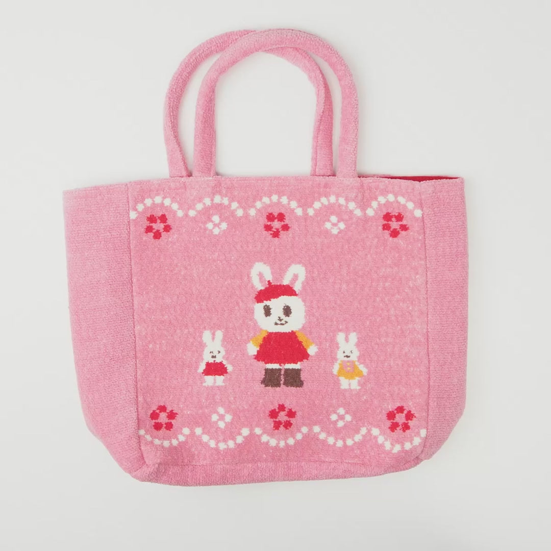 Usako Bunny Chenille Tote Bag