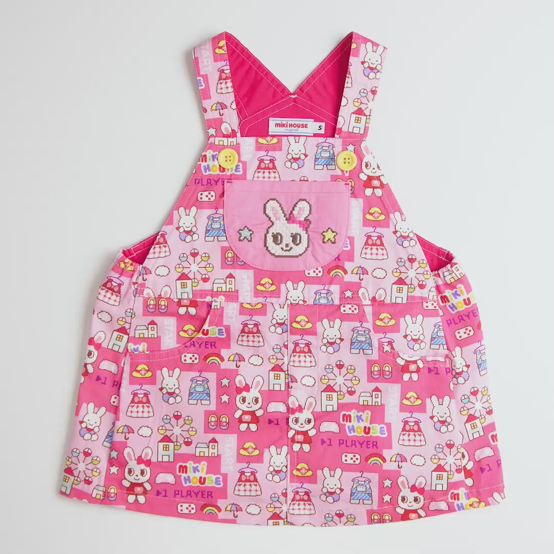 Retro Game Print Jumper Dress