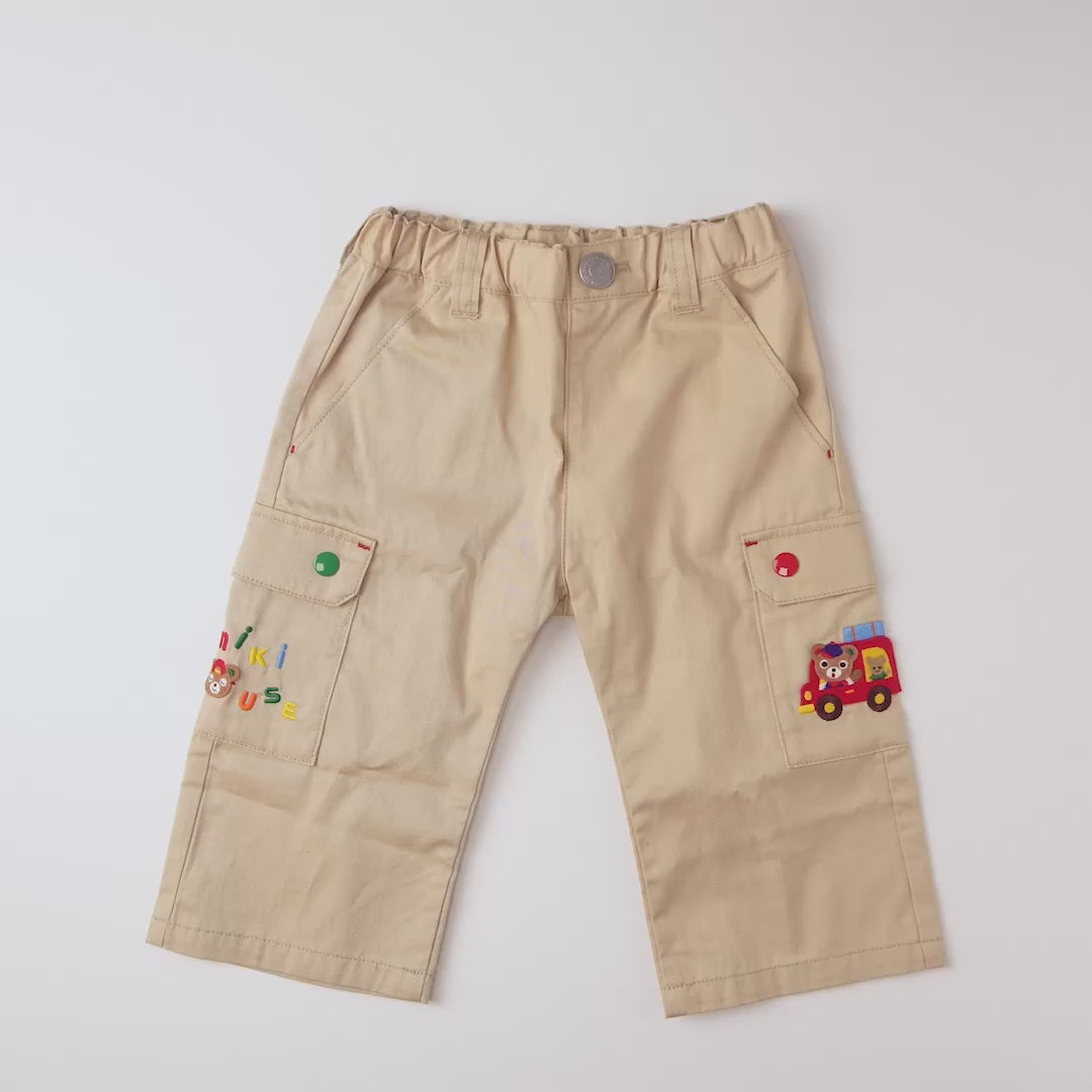 Pucchi Embroidered Twill Cargo Trousers