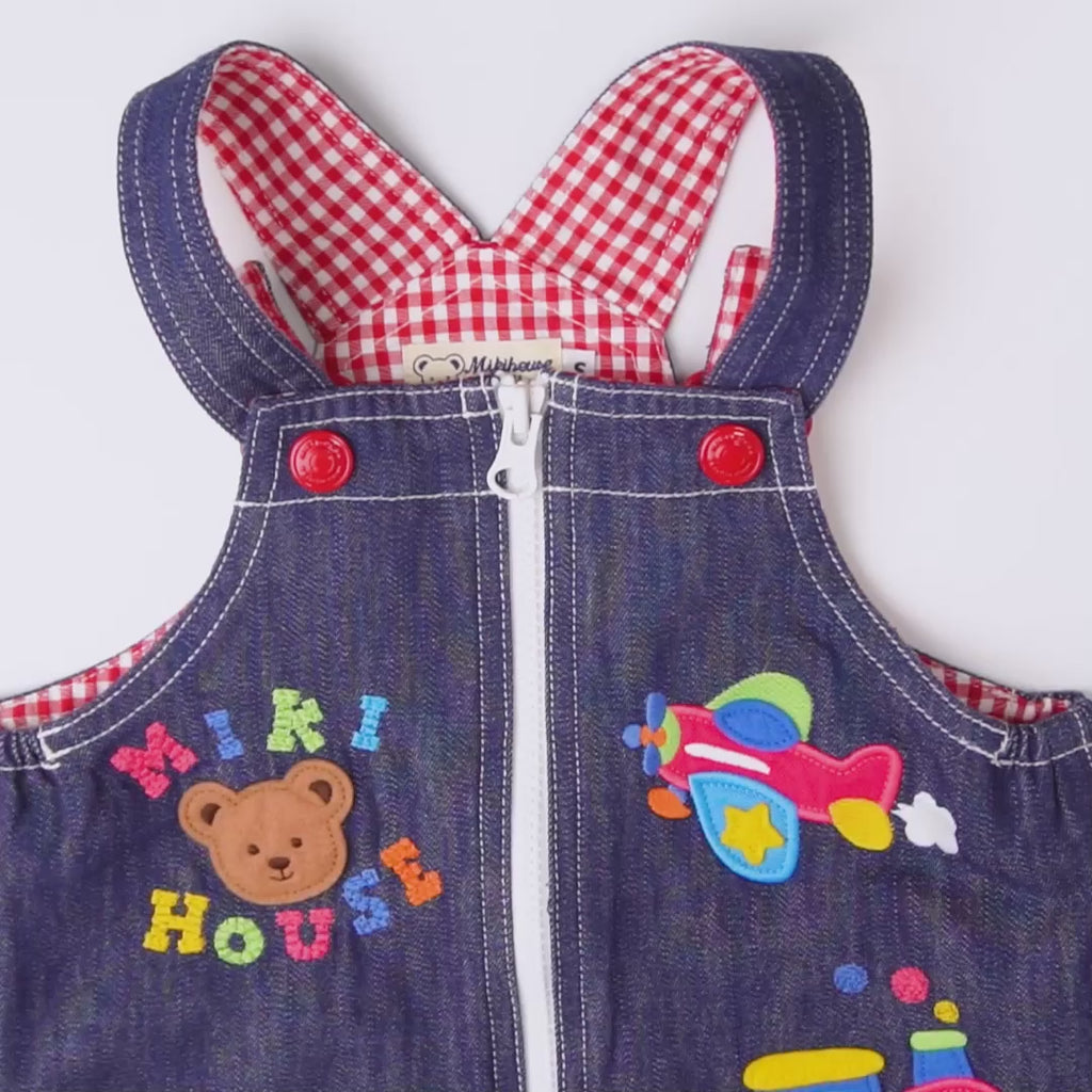 Classic MIKI HOUSE Bear Vehicle Overalls