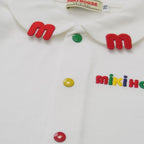 Playful Logo Blouse – M Patch & Elbow Detail