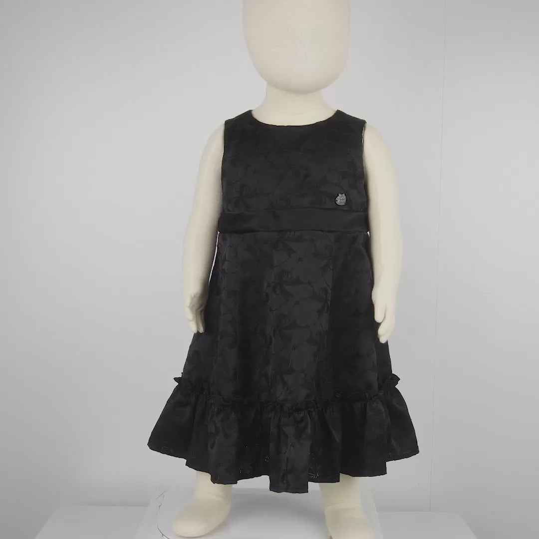 Black Silk Lace Formal Dress