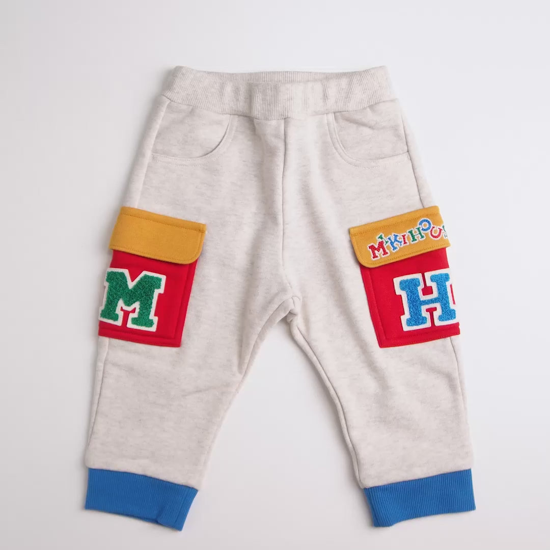 MIKI HOUSE Logo Colourful Pocket Joggers