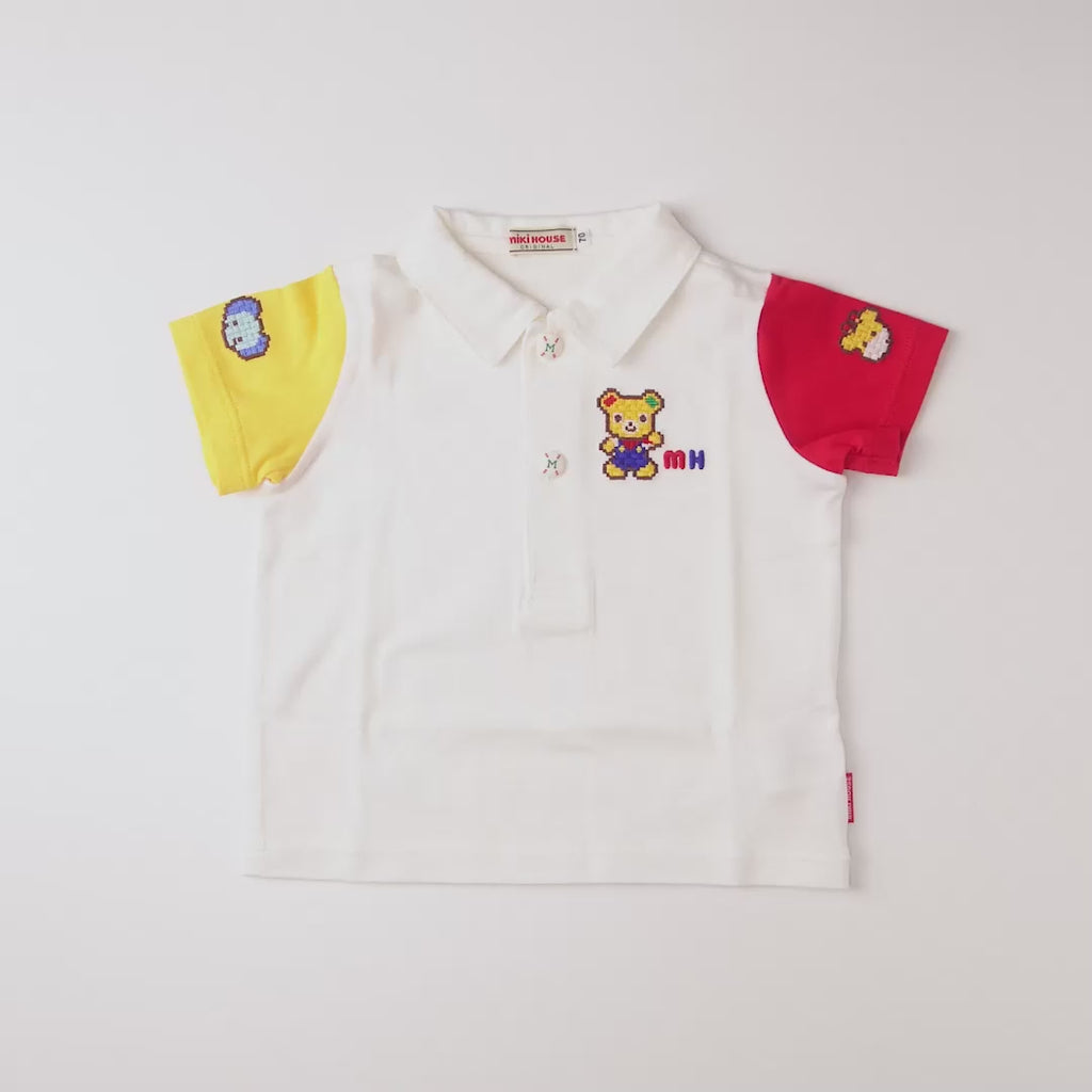 Pucchi Retro Game Color-Block Polo Shirt