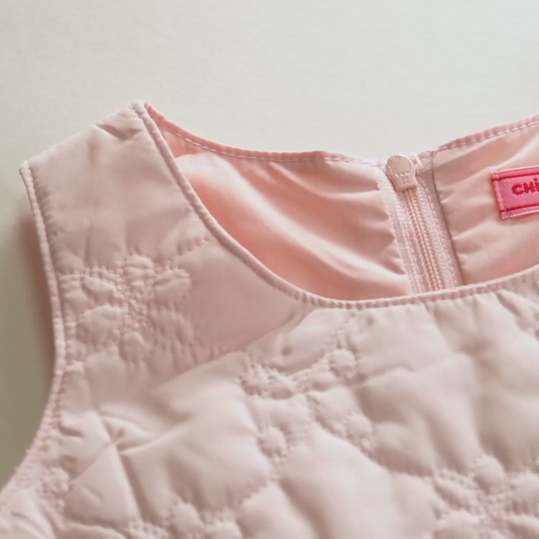 Sky Canvas Quilted Floral Vest