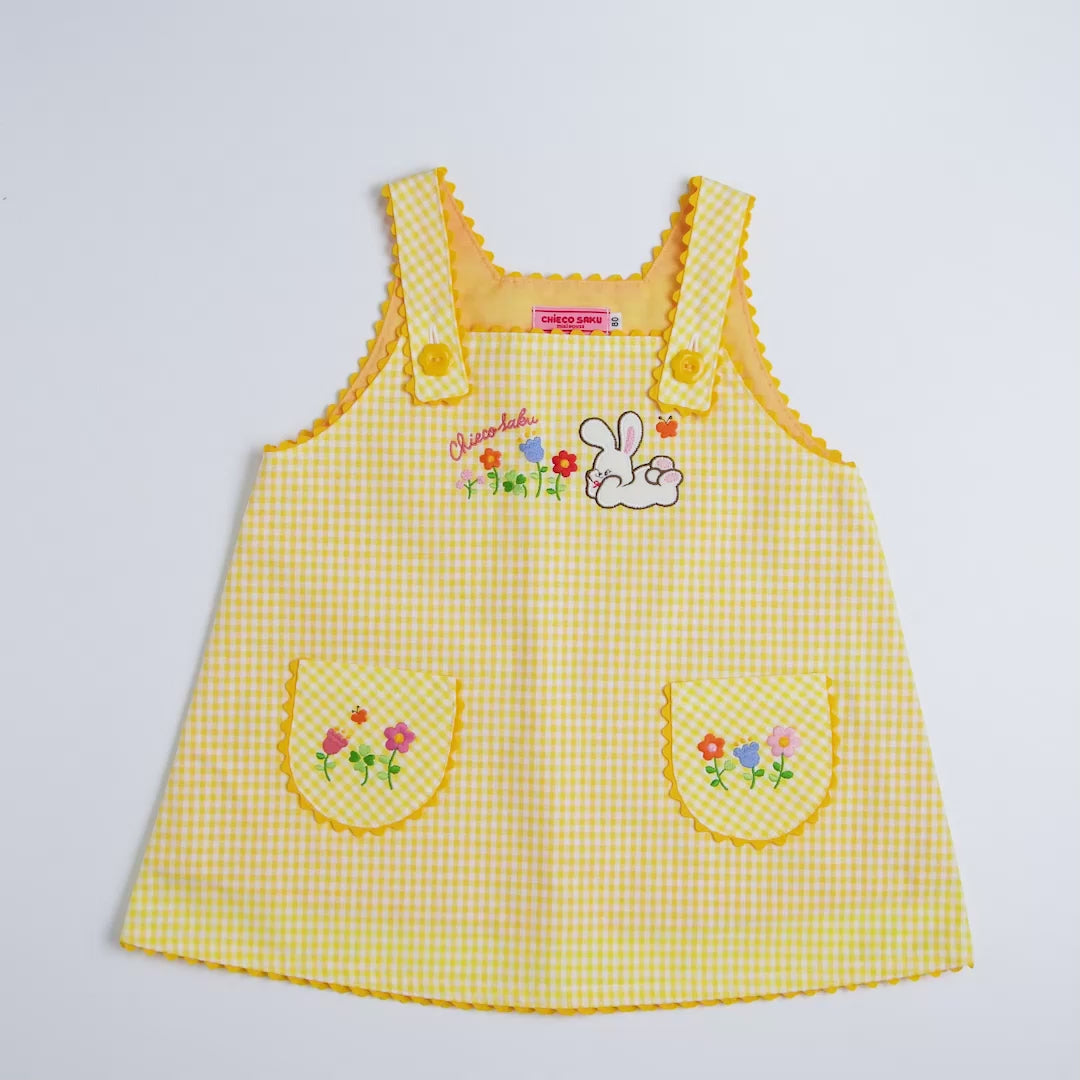 Chieco Saku Lucky Clover Gingham Jumper Skirt