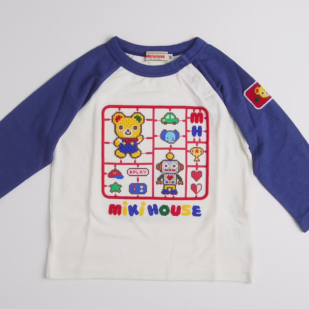 Retro Game Long-Sleeved Raglan T-Shirt