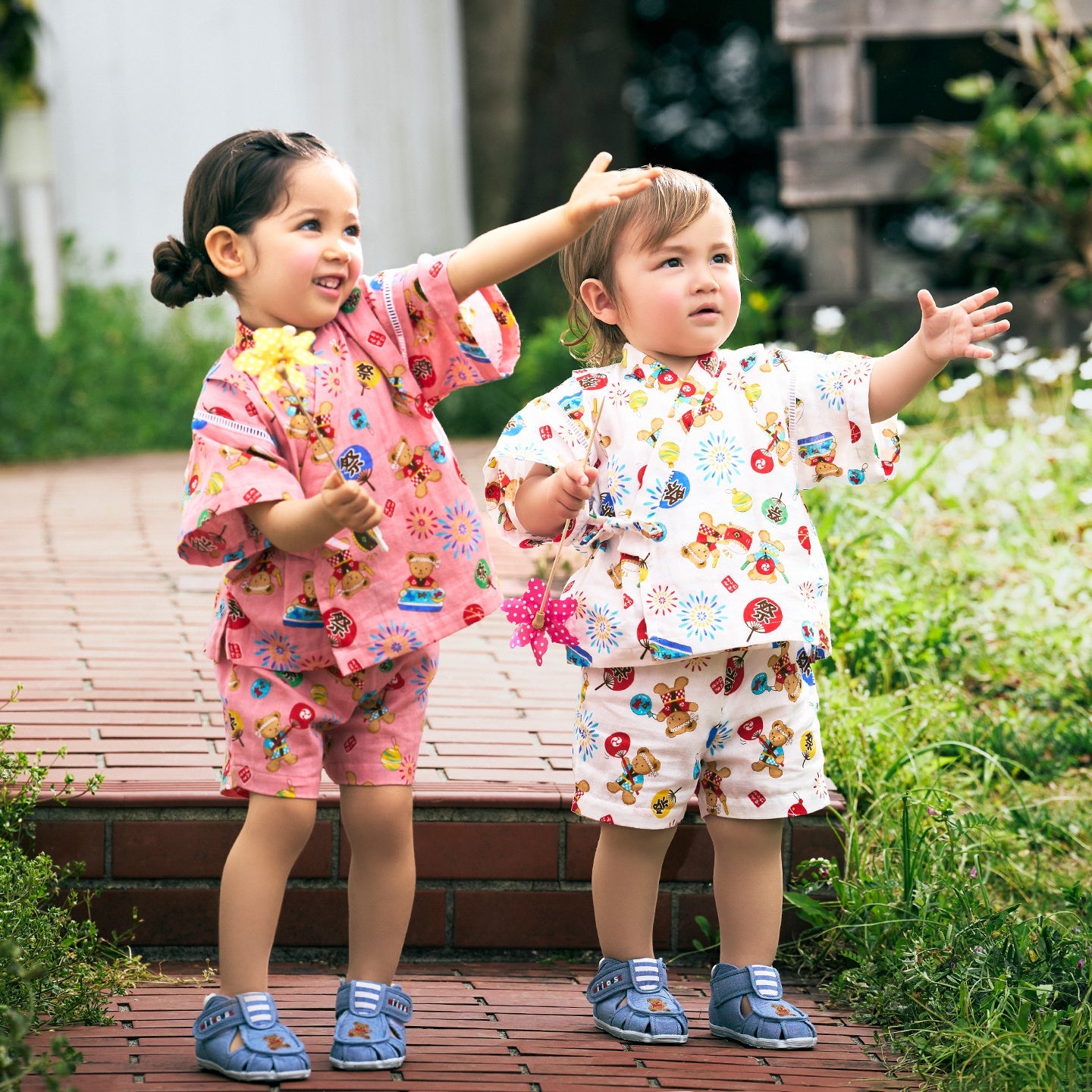 Teddy Bear Festivities Summer Jinbei