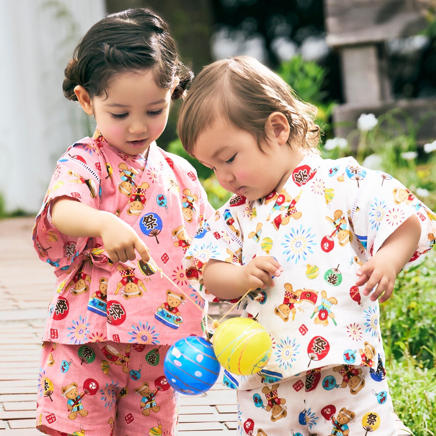 Teddy Bear Festivities Summer Jinbei