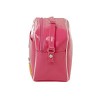 Enamel Shoulder Bag with Floral Appliques