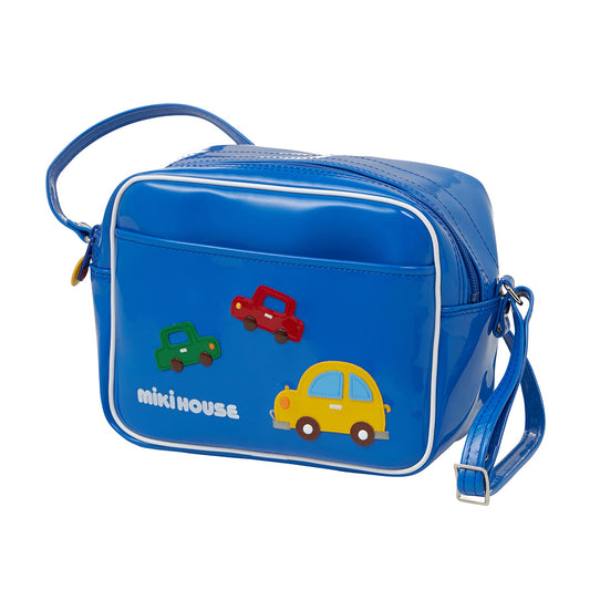 Enamel Shoulder Bag with Car Appliques