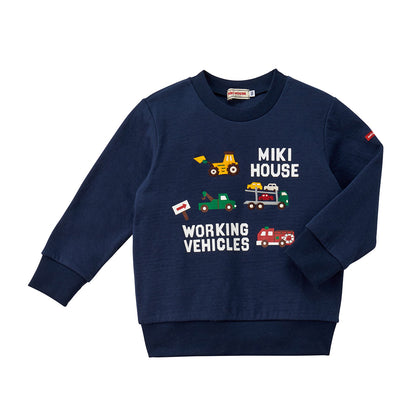 MIKI HOUSE Working Vehicles Sweatshirt