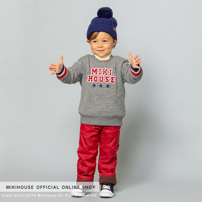 MIKI HOUSE Fleece Lined Triple Stars Sweatshirt