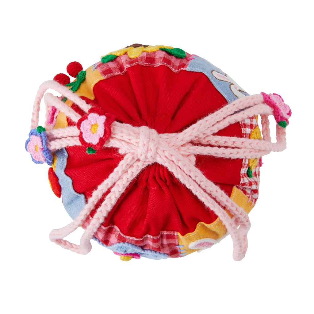 Chieco Saku Patchwork Embroidery Drawstring Bag