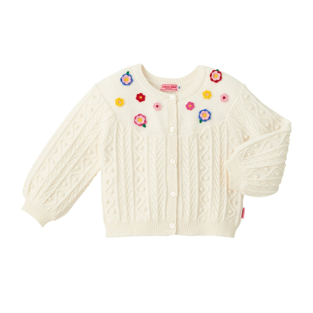 Chieco Saku Cardigan with Popcorn Stitches