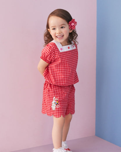Chieco Saku Petal Scalloped Culotte Skirt
