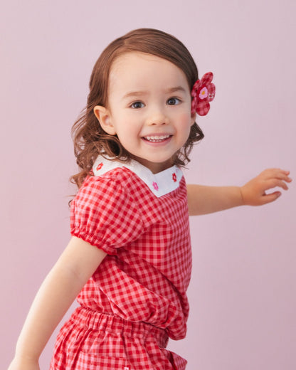 Chieco Saku Gingham Blouse