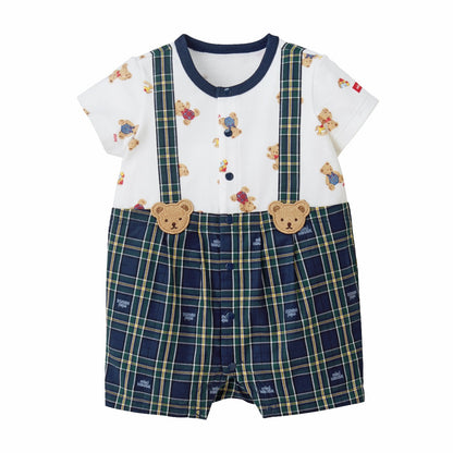 Retro Bear Suspenders Onesie