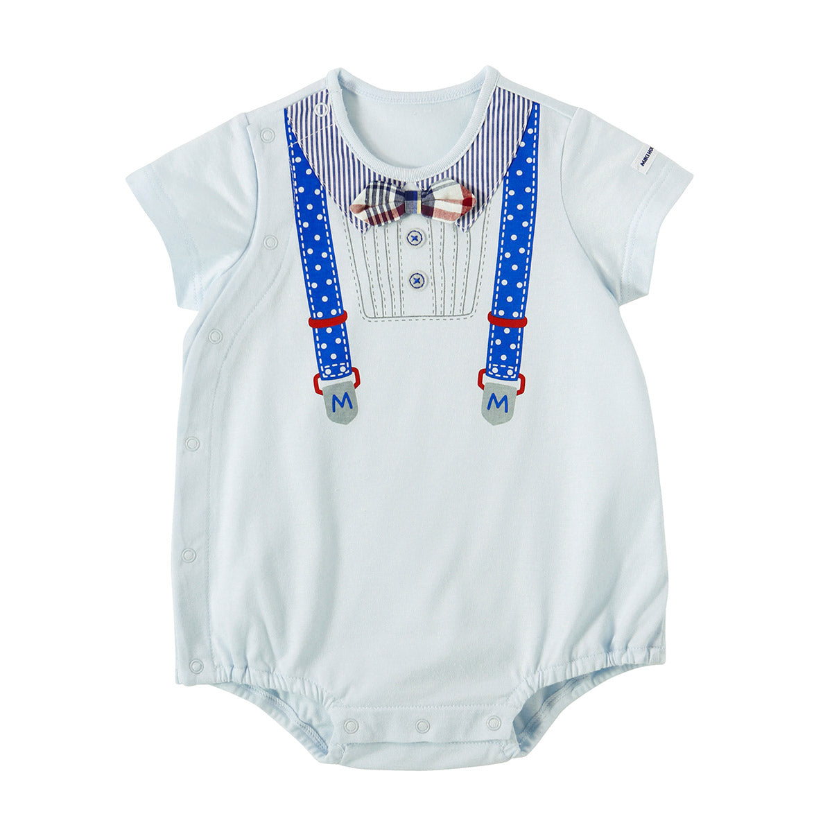 Short Sleeve Onesie Suspender Motif